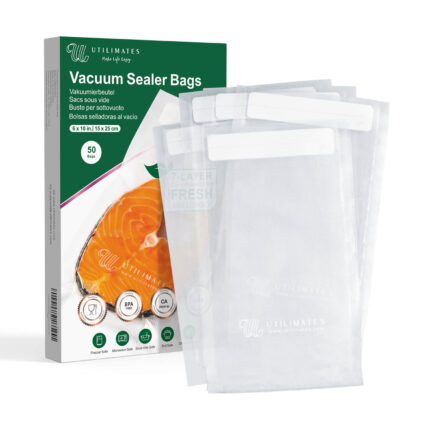 Pint Vacuum Sealer Bags for Food 6x10in 50-count